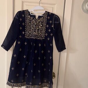 Elegant Navy Blue Kids Dress